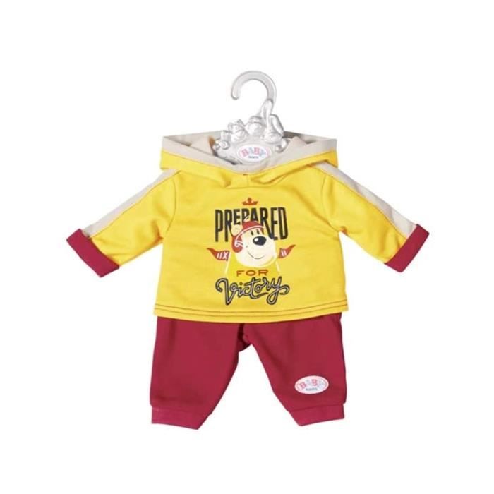 Accessoire pour poupée Zapf Creation 826676-A Baby born Combinaison de loisirs jaune-bordeaux 43 cm
