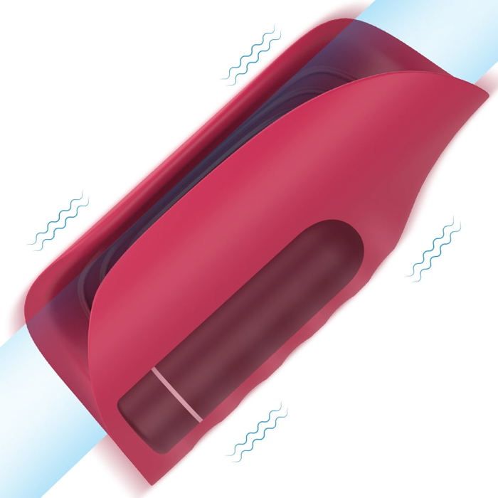 Vibromasseur Pénis Vibrant En Gélatine Rouge