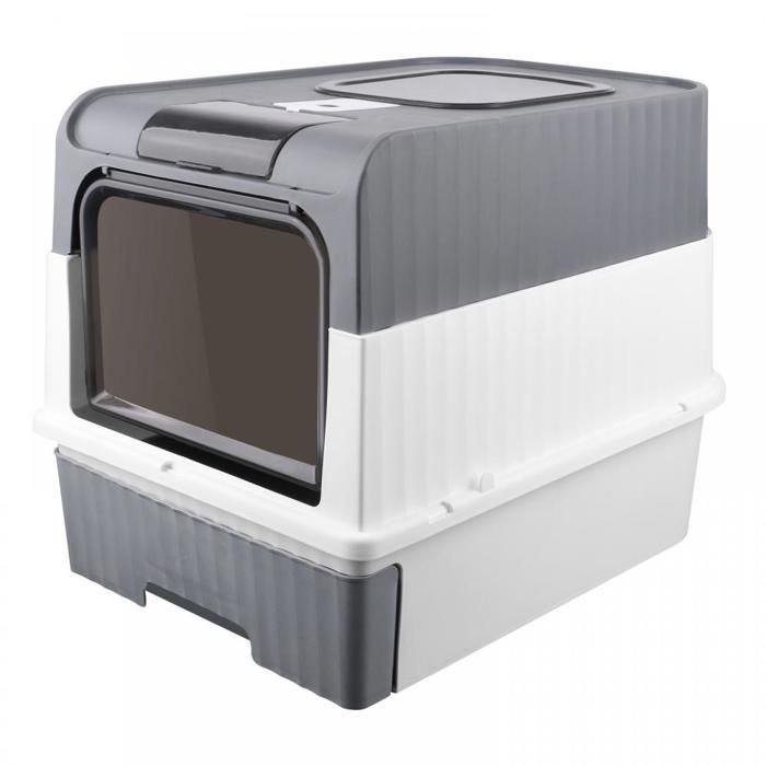 Meilleurs prix pour QUIIENCLEE Maison de Toilette pour Chat, Bac à Litière Fermé Compartiment Inférieur Amovible pour Un Nettoyage Facile