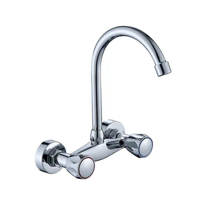 Robinet mural de cuisine pour vier lave-linge et lavabo de salle de bain mural avec 2 boutons arateur ROBINETTERIE DE SALLE DE BAIN