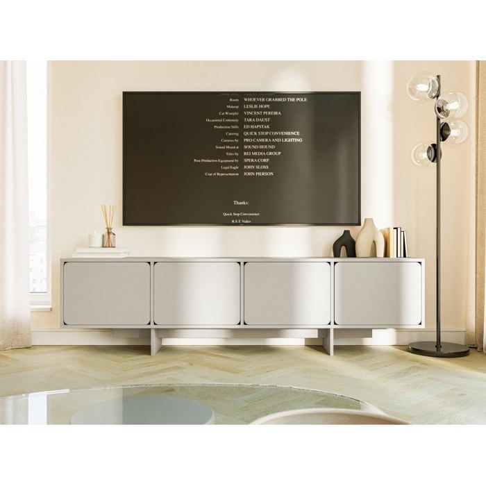 Meuble TV - WUWU -4 portes - 200 cm - Grège