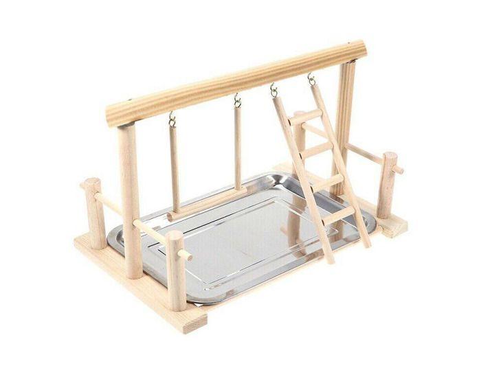 Comparer les prix de Support en bois pour perroquets Centre dactivités pour oiseaux Aire de jeux Échelle Perchoir Gym