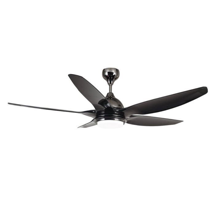 Ventilateur de Plafond avec Lumière LED 24w Moteur DC 60w Silencieux Noir - F Bright