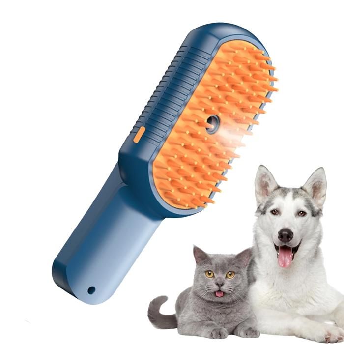 Meilleurs prix pour INN Brosse chien chat à vapeur 2 en 1 18x6x4,7 cm brosse chien chat à vapeur utilisation humide et sèche anti-mouches brosse pour