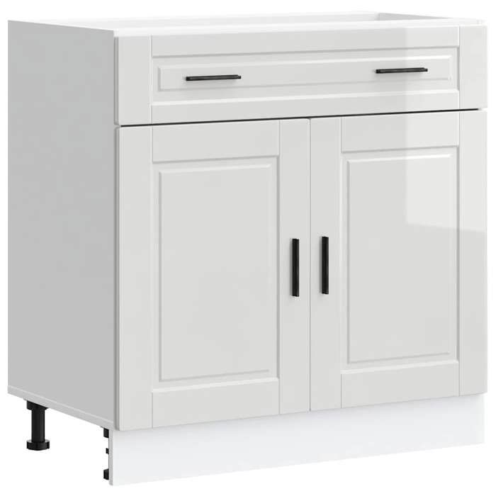 (SOLDE dété)Armoire de cuisine/Colonne de cuisine - Pieds réglable - blanc brillant bois ingénierie Aspect élégant*1127