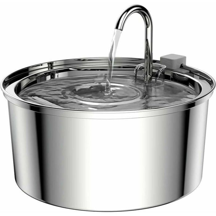 Comparer les prix de Fontaine Eau pour Chat 32L Fontaine pour Chat en Acier Inoxydable avec Pompe amliore et 1 filtres de Rechange Odipie