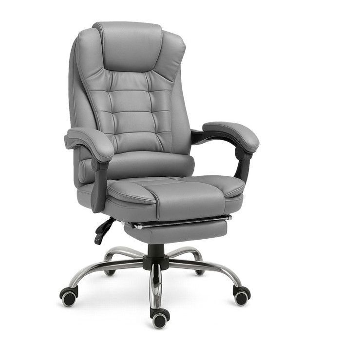 Chaise de Bureau Ergonomique avec Repose-Pieds – Fauteuil Inclinable en