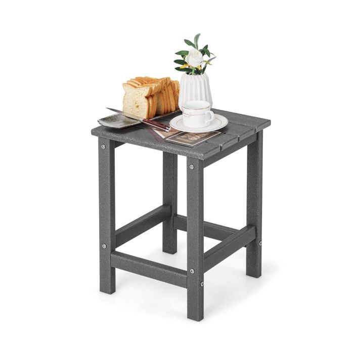 Table basse de jardin - HELLOSHOP26 - 36x36x47 cm - Gris - HDPE anti-intempéries - 100 kg Table basse de jardin - HELLOSHOP26 - 36x36x47 cm - Gris - HDPE anti-intempéries - 100 kg