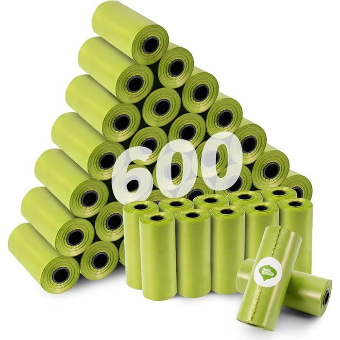 Comparer les prix de 600 Pièces Sac a Crottes Chien 40 Rouleaux Sac a Caca pour Chien avec Distributeur Chien Portable et Anti-Fue Ver POUBELLE DE TABLE