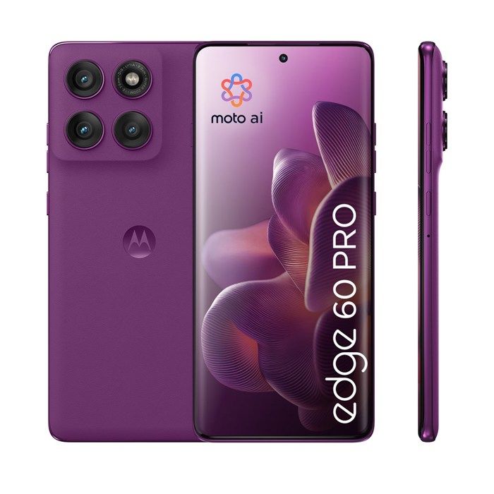 Smartphone Android 5G - Motorola - Edge 60 Pro - 12/512GB - Violet - Caméra arrière 50 Mpix - Caméra frontale 50 Mpix