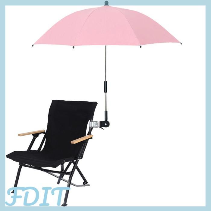 GOTOTOP Parapluie de chaise avec pince Parasol de chaise avec pince réglable à 360 ° pour chaise de plage de jardin moteur