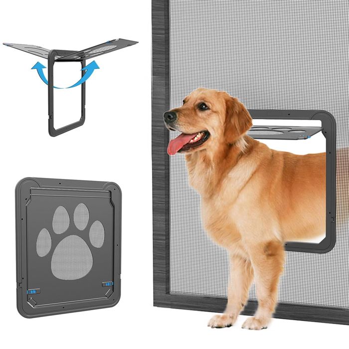 Chatiere pour chien chat grande taille moyen xl isolante - TCHOUPIN - porte animaux de compagnie silencieux taille interieur dome