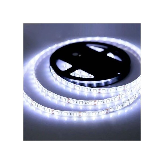 Ruban LED 12V 5M Bandeau LED Blanc Froid IP65 Exterieur Etanche Bande Lumineuse 6000-6500K 300LEDs 5050 SMD Dimmable B BANDE LED
