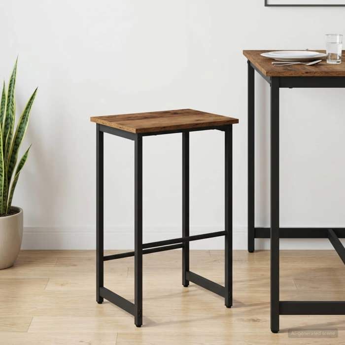 vidaXL Tabouret de bar Bois ancien 40 x 32 x 74 cm Bois dingénierie 8006201