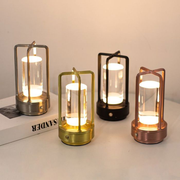 Lampe de bureau à chargement tactile Cross LED Bar Salle à manger Lumière Camping extérieur Hôtel Chevet Veilleuse