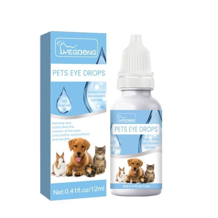 Gouttes pour Les Yeux des Chats Collyre Chien Yeux Pet Gouttes pour Les Yeux des Chats et des Chiens Tear Stain Remover Pet Eye12