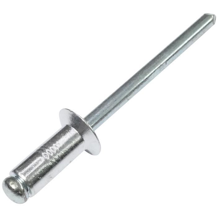 AERZETIX - Lot de 100 Rivets aveugles à tête fraisé - pop à rupture de ...