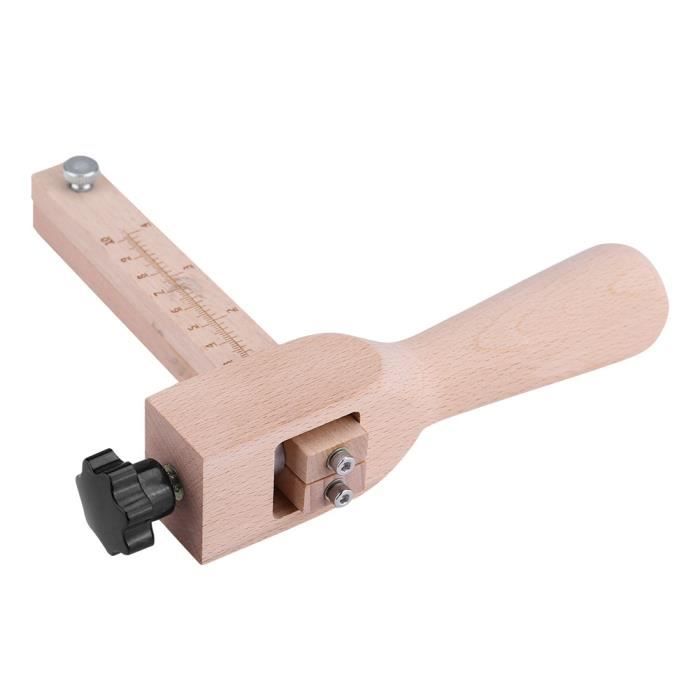 Outil De Coupe Pour Cuir En Bois Réglable - Coupe Bandes Et Sangles De 0 à 10 Cm, Avec 5 Lames De Rechange