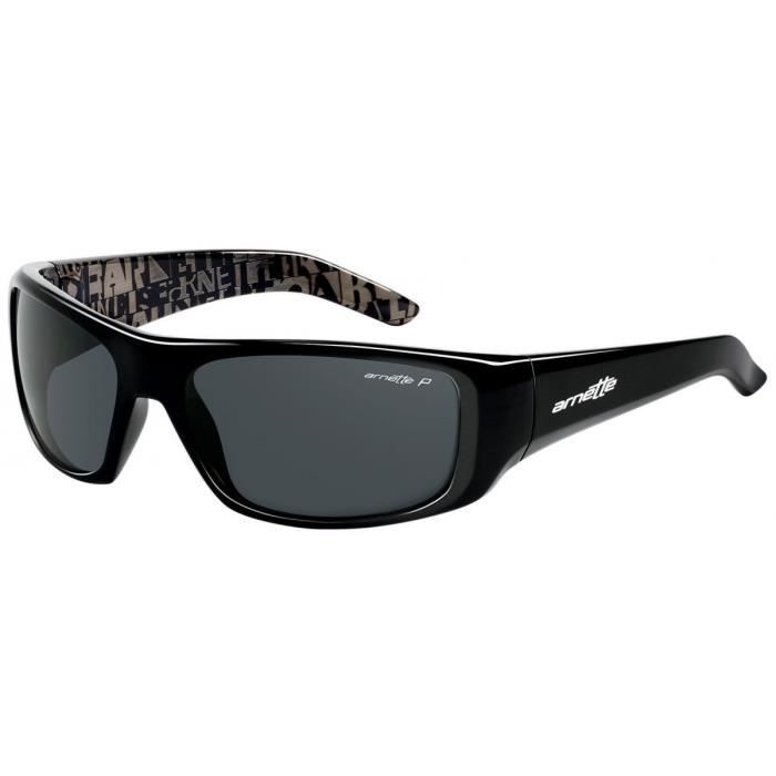 arnette - lunettes de soleil - hot shot mixte - gloss black polarized