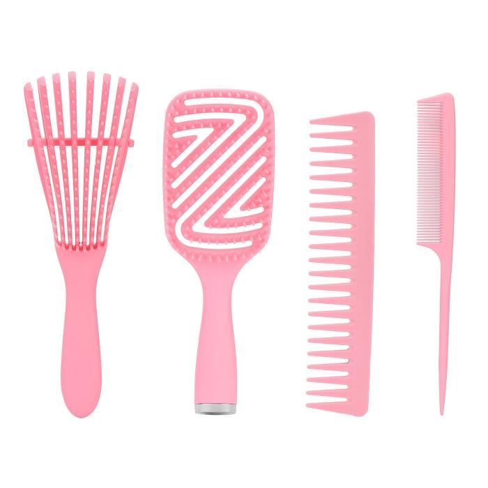 Set Brosses Et Peigne Bébé – 3 Pièces – Poils Naturels Doux – Pour Nouveau-né 0+ Mois – Prévention Croûtes De Lait