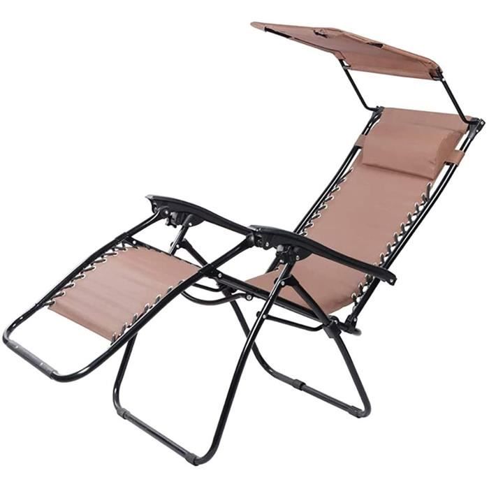 Chaise Longue Pliant de Jardin, Chaise longue de jardin, pliable avec