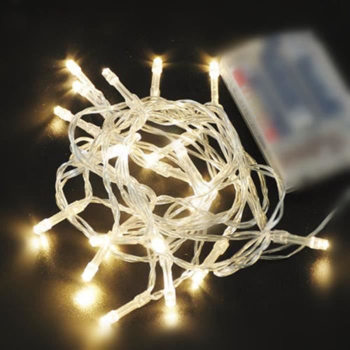 Paquet de 30 guirlandes lumineuses à piles, 3 modes de vitesse, mini guirlandes  lumineuses étanches de 7 pi 20 LED, pour décoration de Noël