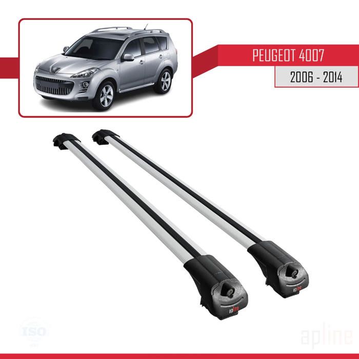 Compatible avec Peugeot 4007 2006-2014 Barres de Toit ACE-1 Railing Porte-Bagages de voiture GRIS