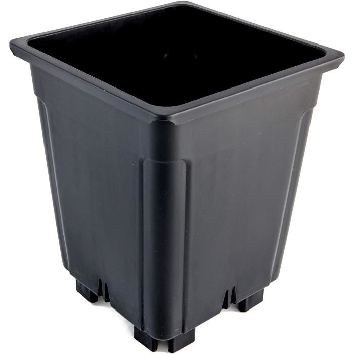 KOTARBAU Pot De Fleurs Carré En Rotin Avec Pot Intérieur Anthracite 325 X 325 X 610 Mm 94538062