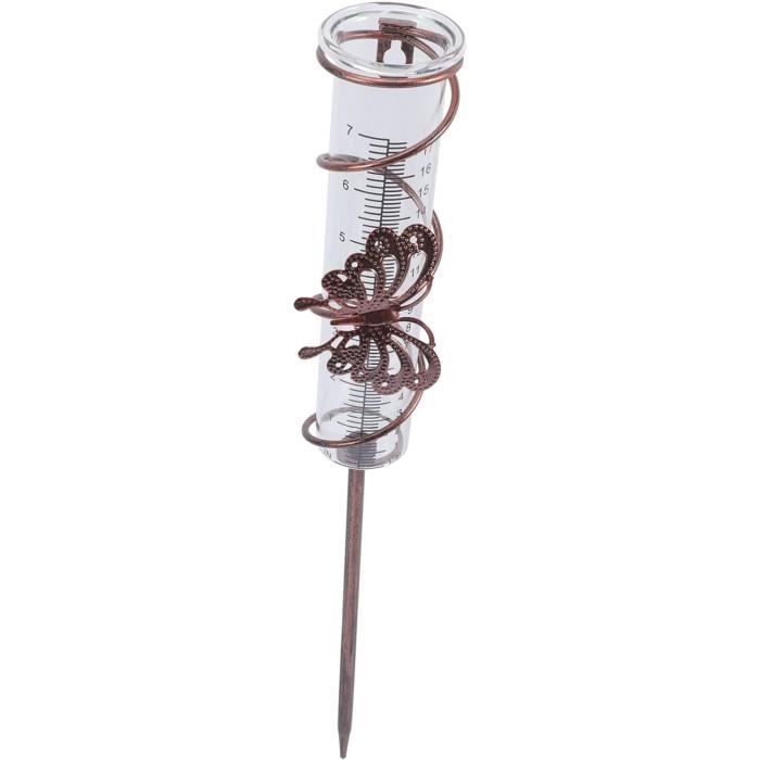 Lot De 2 Pluviomètres Papillon Rouille Novaliv - Stations Météo Jardin Résistantes Aux Intempéries
