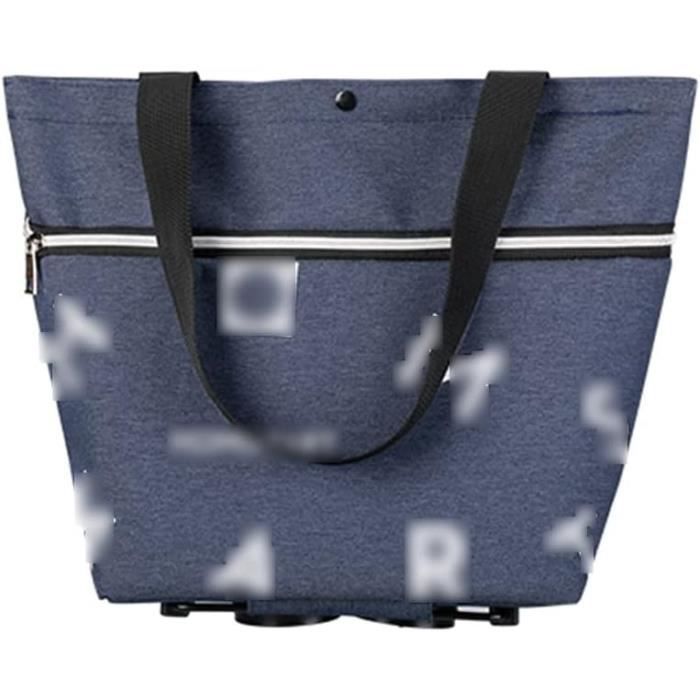 Caddie pliable - H2933 - Sac de courses ?� roulettes - Bleu - Adulte - Mixte