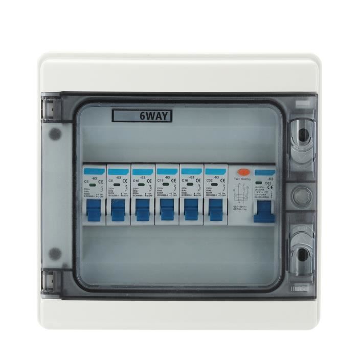 Boîte De Distribution étanche IP65 – 4 à 36 Voies, Pour Usage Intérieur/extérieur