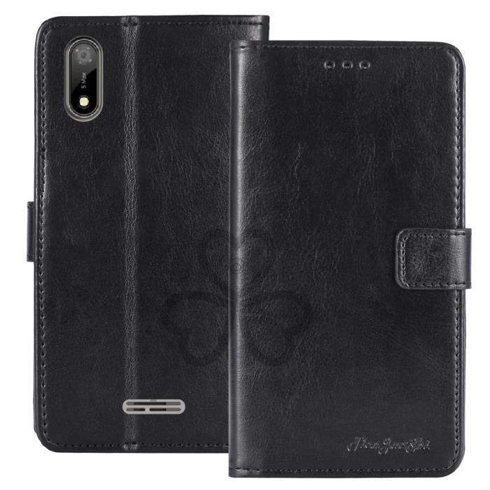 Housse Flip Case Simili Cuir Pour Nokia Lumia 820 - Etui Portefeuille Noir, Protection Complète - Neuf Sous Blister