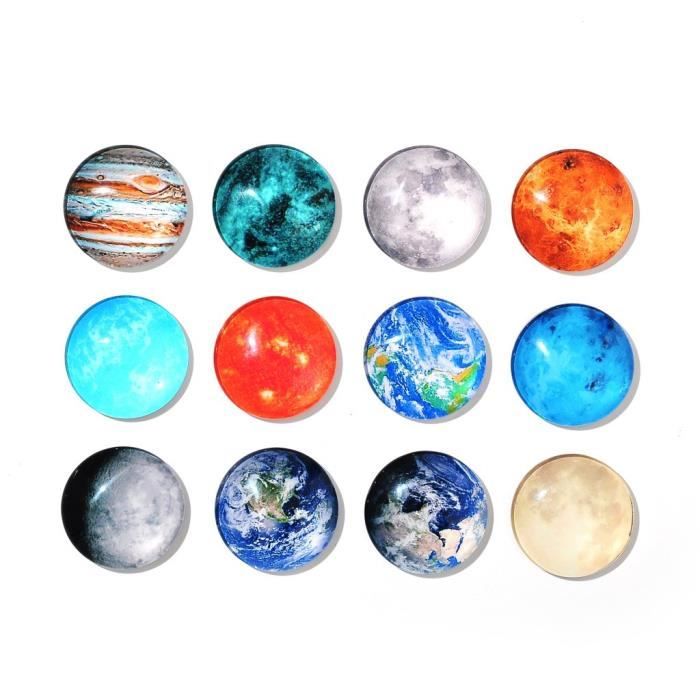 12 Aimants pour Réfrigérateur,Aimant Décoratif Rond en Verre Cristal de 3  cm,Aimant de Couleur Motif Losange,Adapté Aux Plaques Magn - Cdiscount  Maison