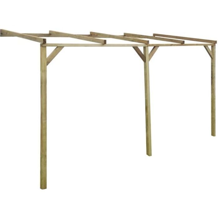 arches treillages tonnelles et pergolas de jardin pergola murale en bois 2 x 4 m cdiscount jardin