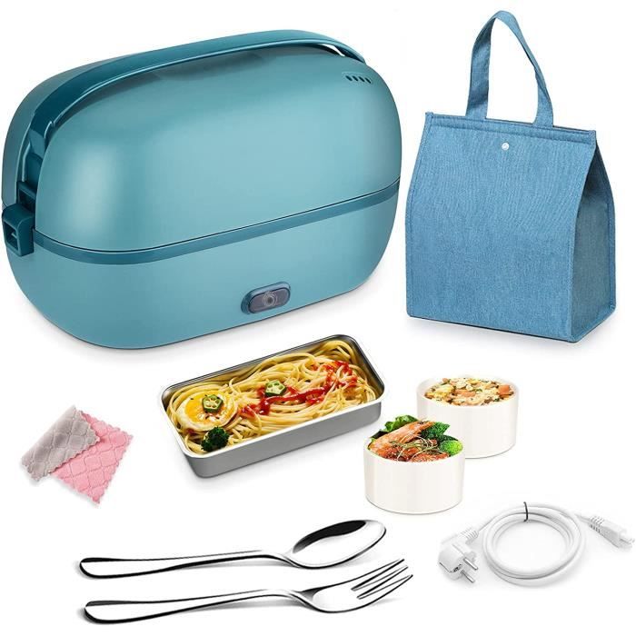 40W 1.2L Lunch box electrique, Bento chauffant, Lunch box chauffante, Boite  à déjeuner électrique, Boite repas chauffante - Bleu