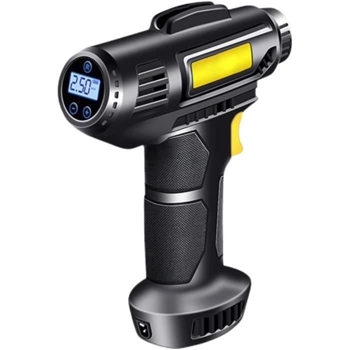 Compresseur D'Air Portable 12V - Pompe à Pneus Voiture Avec Manomètre, Gonfleur Électrique Léger Et Silencieux
