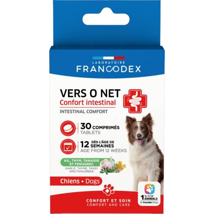 Francodex Vers O Net Confort Intestinal 30 comprimés
