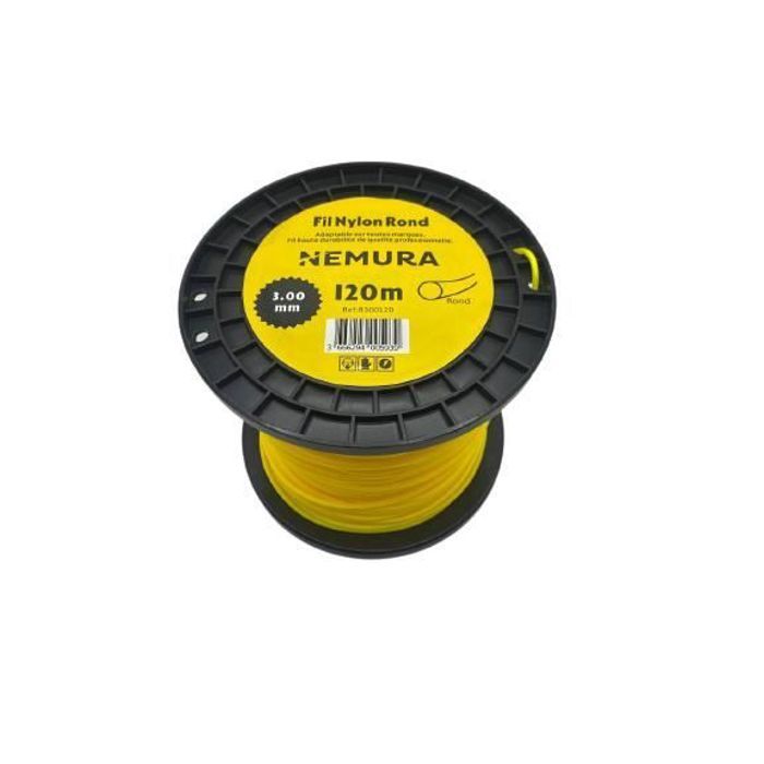 Nemura Freischneider-Faden Quadratisch 3,0 Mm – 120 M, Für Alle Marken, Hohe Haltbarkeit, Inkl. Deutschsprachigem Support