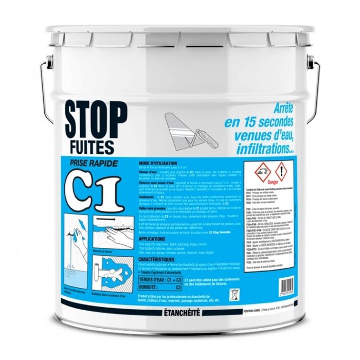 enduit d etancheite murs maconnerie sous sols bassins piscines cuves anti infiltrations c1 25 kg cdiscount bricolage