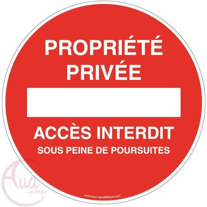 AUA SIGNALETIQUE - Panneau octogonal Alarme Propriété Privée sous vidéo Surveillance 24h/24 - 180 mm, Aluminium Dibond 3mm - Bricolage