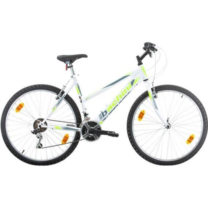 VTT BACHINI 6ST SENSE 26 LADY Cadre en aluminium 18 vitesses Blanc Neon vert Gris Cdiscount Sport