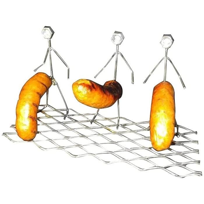 AcierHot Dog Roasters, Marshmallow drôle Humanoïde Barbecue Brochette