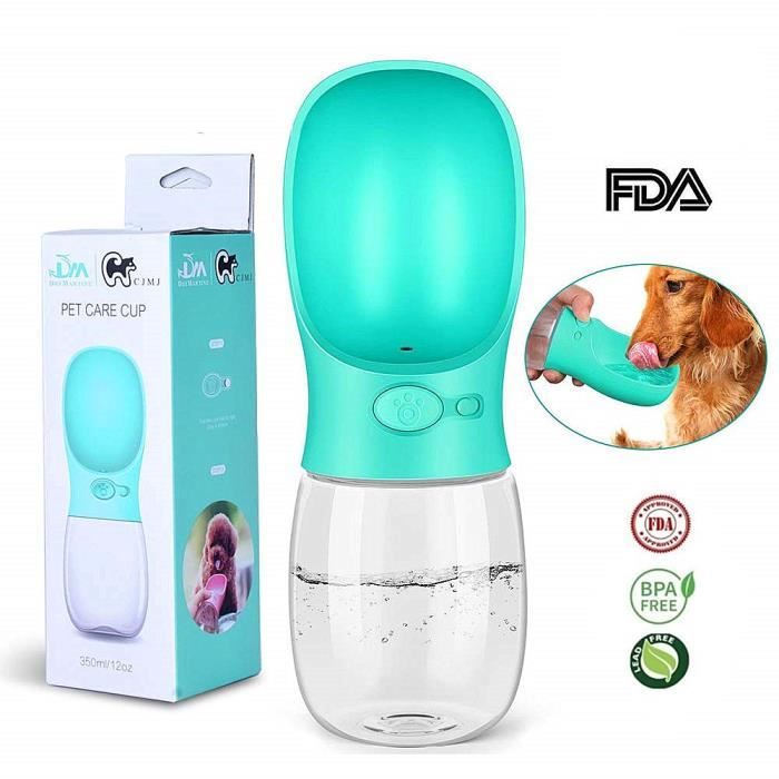 Comparer les prix de Bouteille d'eau pour chien portable voyage - ZGEER - 350ml - Bleu