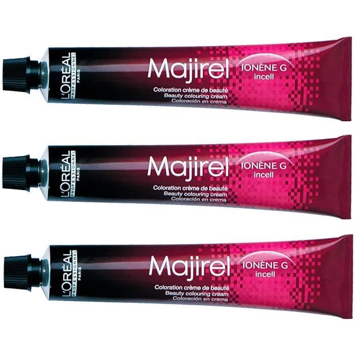 Colorations L’Oréal Majirel Lot de 3 tubes de crème pour cheveux, blond foncé 6,3 cm 635337