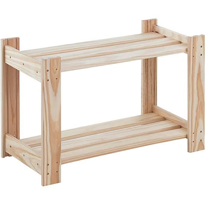 Bibliothèque En Bois Pour Enfants SOONHUA - Étagère Rangement Multi-niveaux Avec Poches Toile, Idéale Chambre Et Crèche