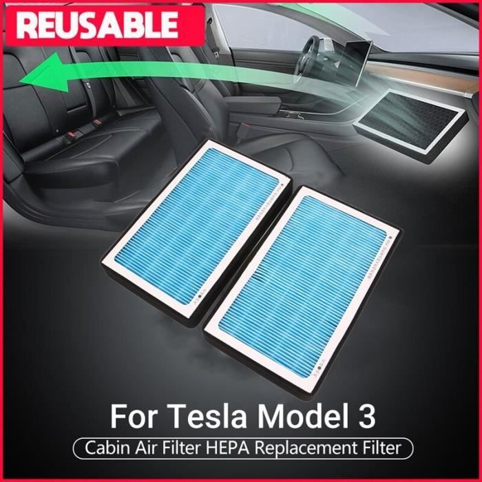 Filtration,Filtre à Air pour Tesla Model 3 Y,climatiseur HEPA