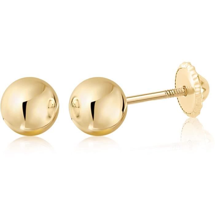 Boucles D Oreilles Pour Enfant Avec Fermoir A Vis En Or 10 18 Ct De 3 A 5mm Clous D Oreilles Minimalistes Pour Bebe Adole 1170 Achat Vente Boucle D Oreille Boucles D Oreilles Pour