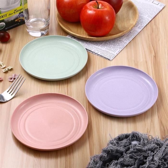Assiette,Ensemble de vaisselle 5 pièces, assiettes biodégradables,  vaisselle sûre pour Table à manger, Restaurant