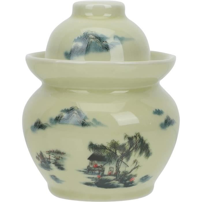 PENGXIANG Pot Cornichon Verre Fermentation Crock Fermentation Kimchi Cuisine Canette Pot Couvercle Marinade Aliments Pots Contenant Chinois Scellé PENGXIANG Pot Cornichon Verre Fermentation Crock Fermentation Kimchi Cuisine Canette Pot Couvercle Marinade Aliments Pots Contenant Chinois Scellé