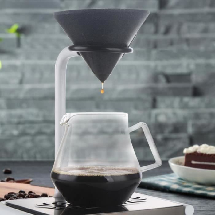 AVLA Lot de 4 tasses à café vintage en verre transparent avec